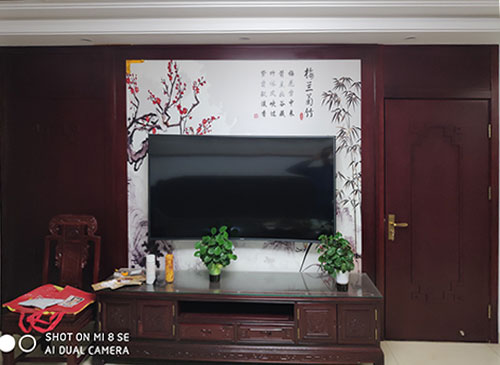 承德中式家庭装修电视柜效果展示
