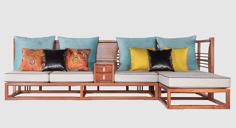 承德中式家居装修实木沙发组合家具效果图